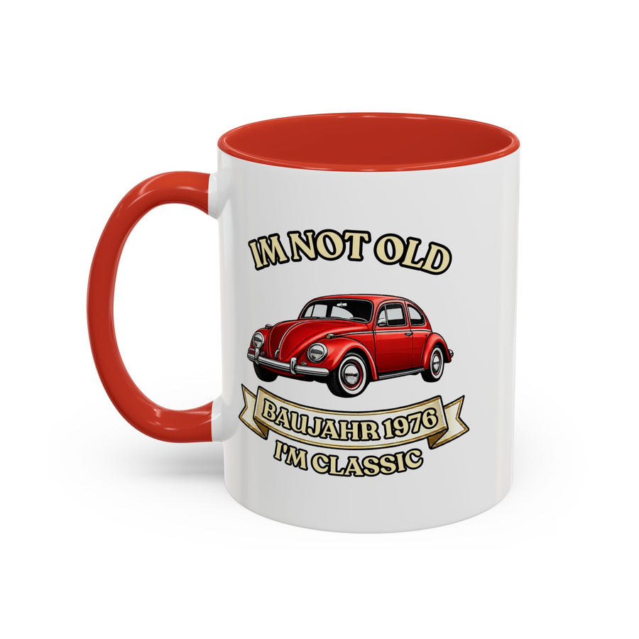 Mug Année 1976 - I'm Not Old I'm Classic - Coccinelle Rouge Vintage - Cadeau 50 ans