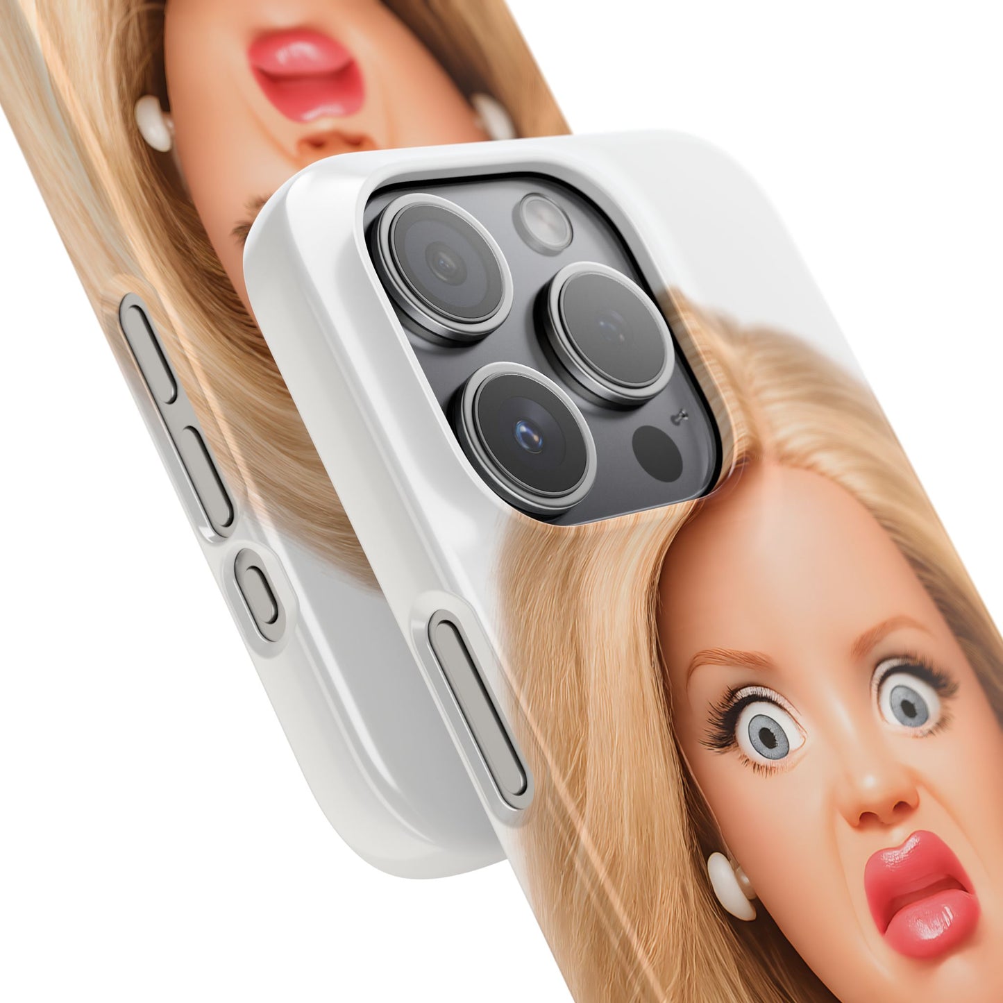 Lustige Handyhülle mit schockiertem Puppen-Gesicht – Meme Handy Case für Humor-Fans & witzige Geschenkidee