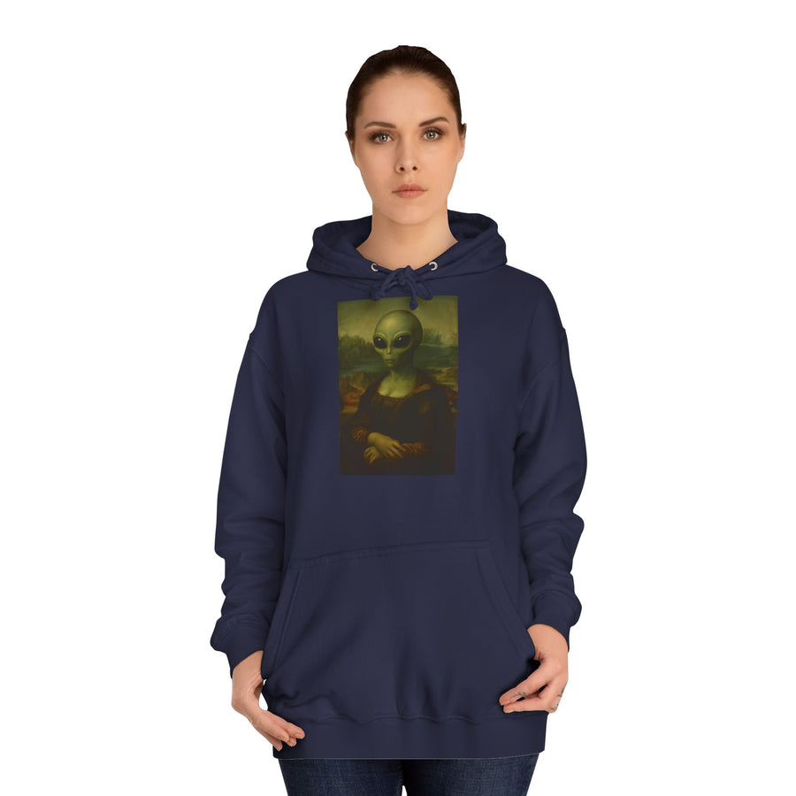 Mona Alien Hoodie – Kunstparodie mit Außerirdischer