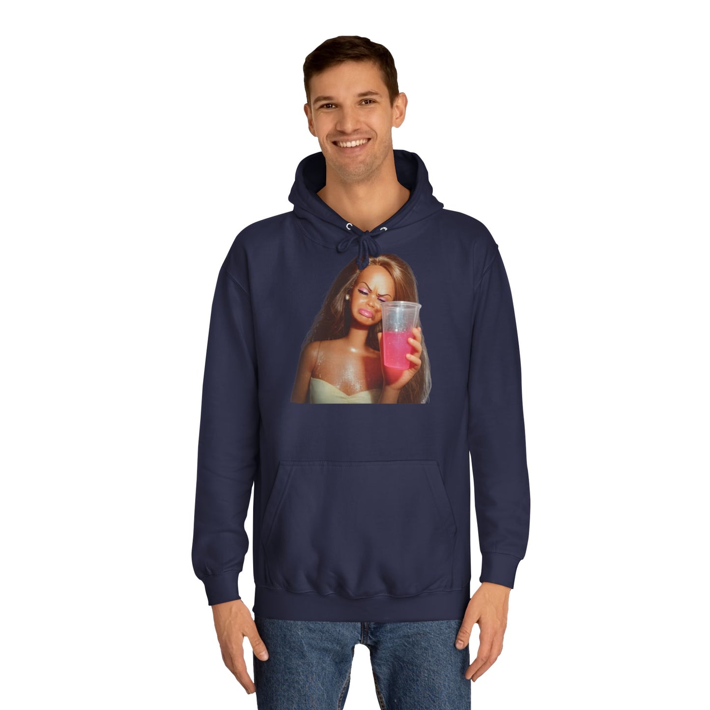 Doll Meme Barbicore Hoodie – Funny Sad Doll mit Pink Drink Kapuzenpullover für Meme-Fans & Pop-Culture-Liebhaber