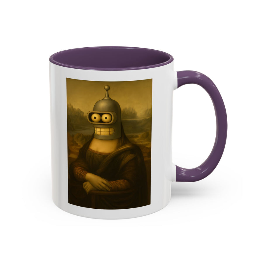 True Insights Tasse Bender Mona Lisa Roboter Kaffeetasse in Lila