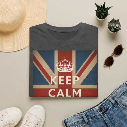 True Insights T-Shirt Keep Calm and Carry On Union Jack Vintage, retro Design mit britischer Flagge, Geschenk