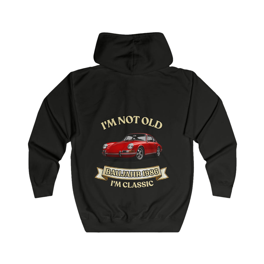 Geschenk zum 40. Geburtstag – Zip-Hoodie Jahrgang 1986 Porsche 911