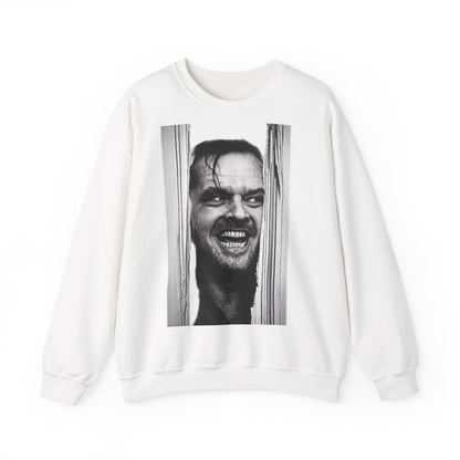 Shining Jack Torrance Sweatshirt – Kult-Horror-Portrait Jack Nicholson – Schwarz-Weiß Fan-Pullover für Filmfans & Halloween