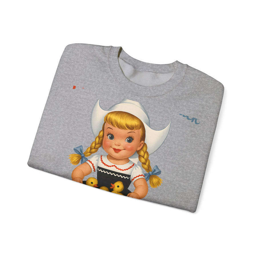 Sweatshirt I Don't Give A Duck - Fille hollandaise rétro humoristique, cadeau vintage drôle