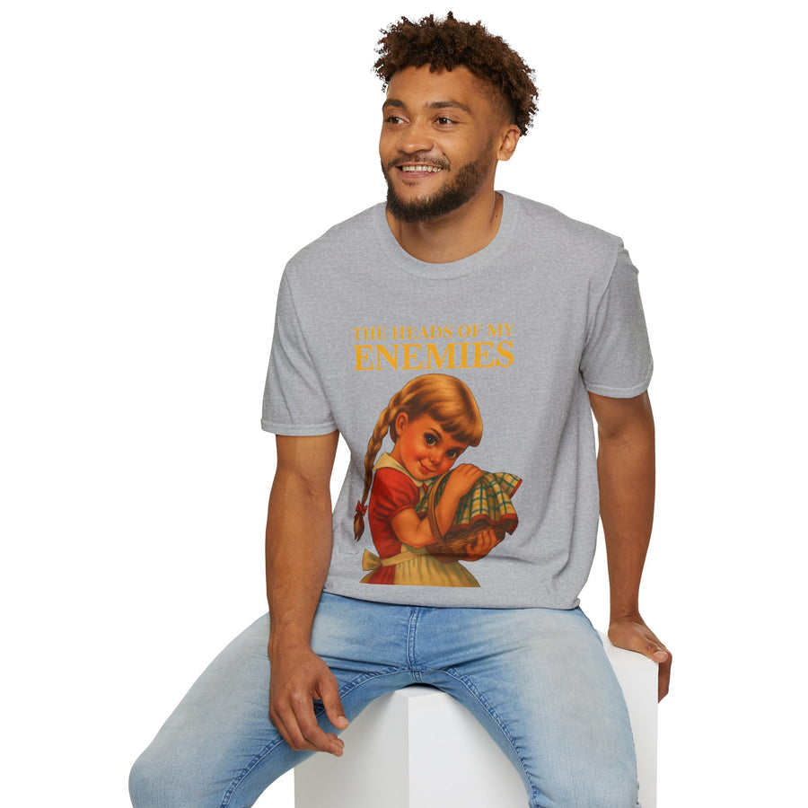 T-shirt satirique The Heads of My Enemies - Humour noir design rétro