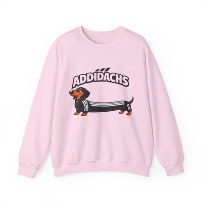 Lustiges Dackel Sweatshirt 'ADDIDACHS' – Witziges Hunde-Motiv für Dackelbesitzer & Sportfans