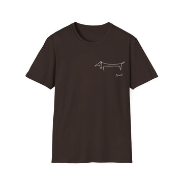 Picasso Dackel T-Shirt – Minimalistische Hundelinie mit Kultfaktor - kleines Motiv