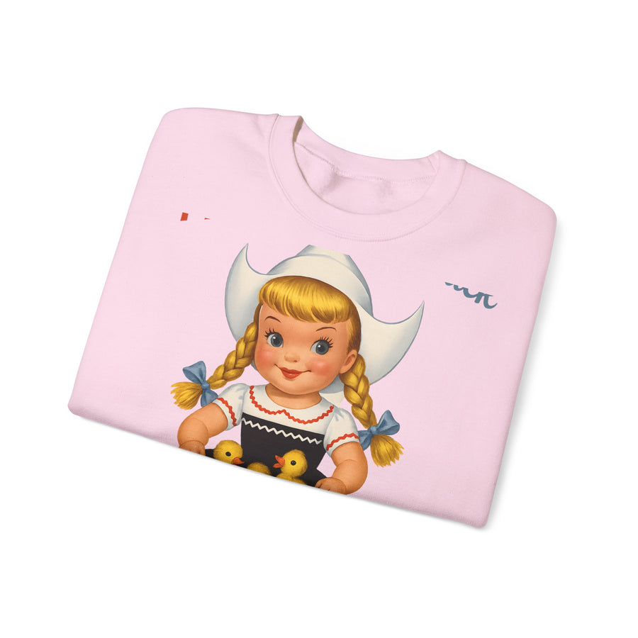 Sweatshirt I Don't Give A Duck - Fille hollandaise rétro humoristique, cadeau vintage drôle