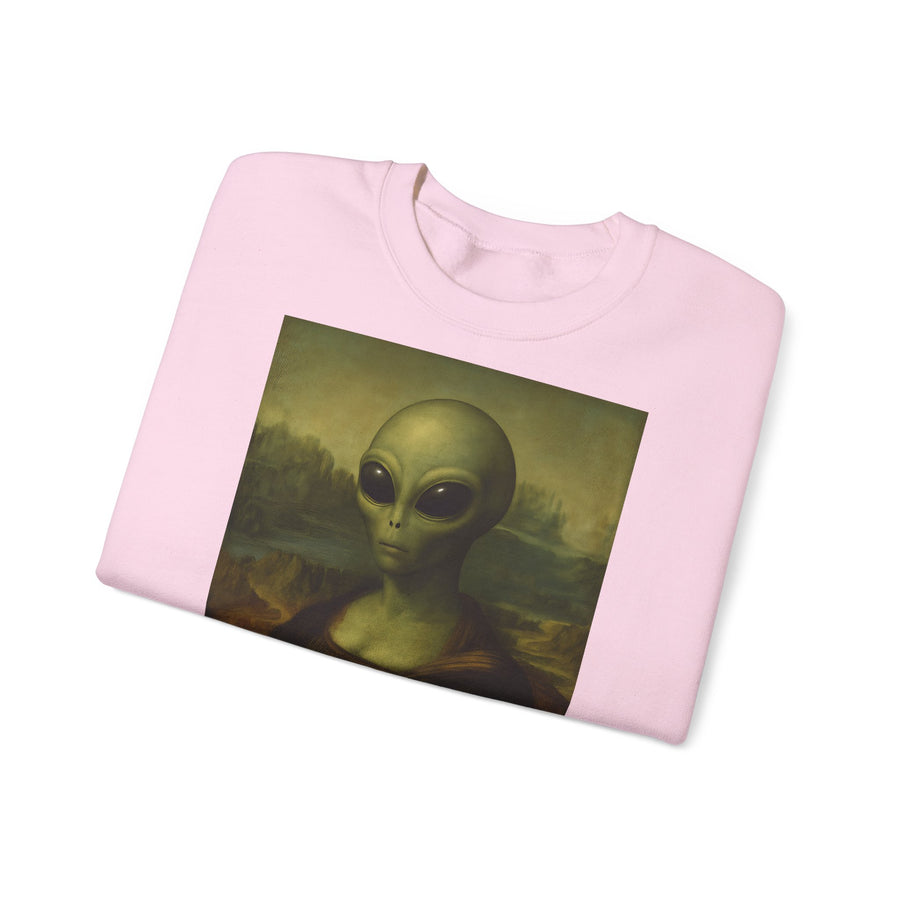 Mona Alien Sweatshirt – Kunstparodie mit Außerirdischer