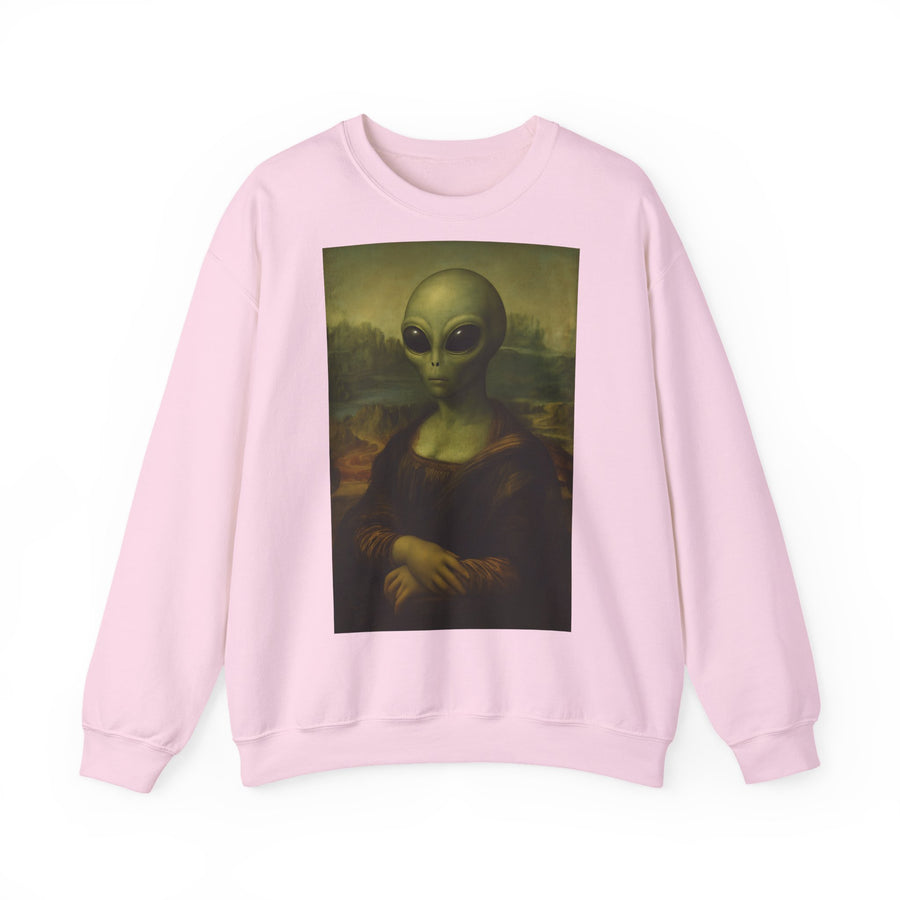 Mona Alien Sweatshirt – Kunstparodie mit Außerirdischer
