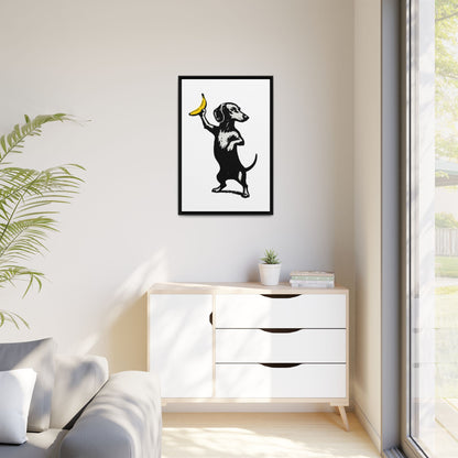 Dackel mit Banane – Banksy-inspirierter Art Print