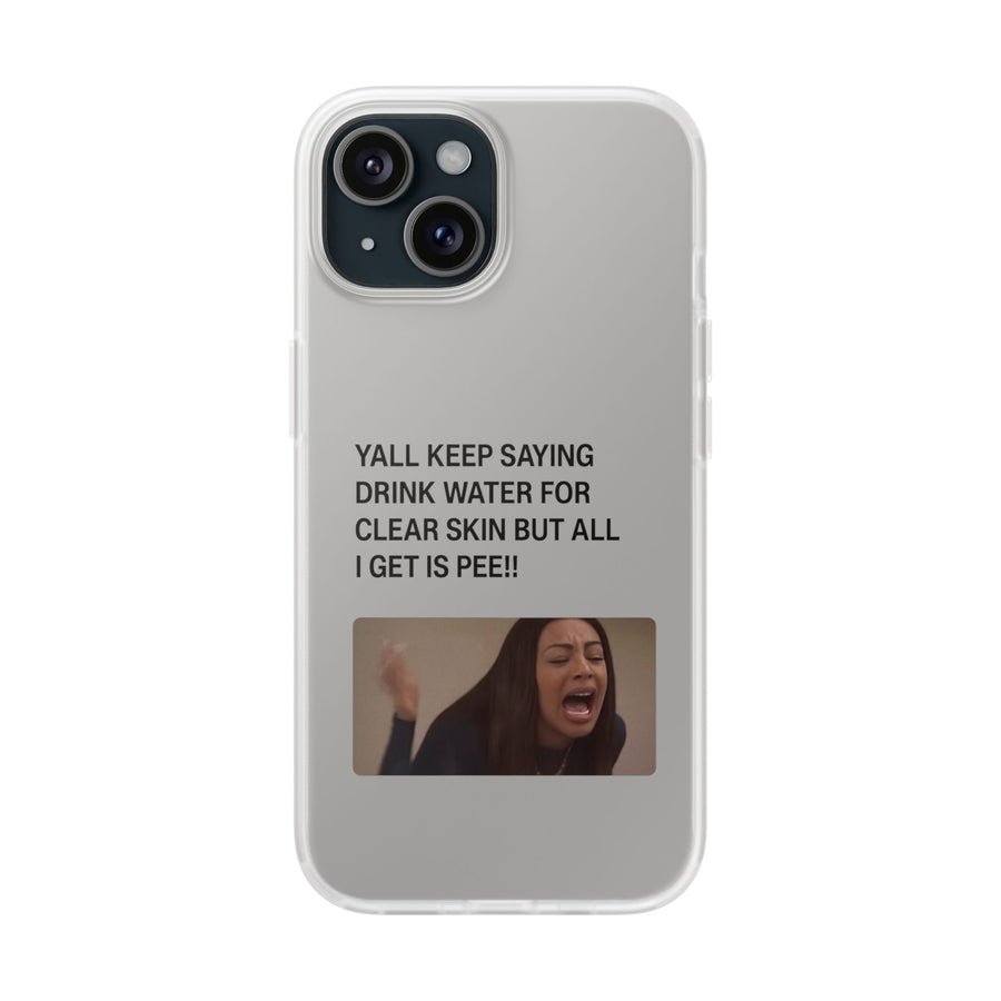 Coque de téléphone mème « Soins de la peau » – « Je ne fais que pisser ! » | Prendre soin de soi avec humour
