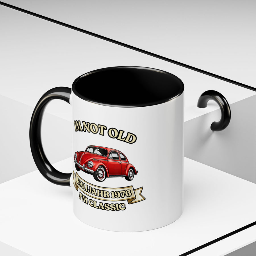 Mug Année 1976 - I'm Not Old I'm Classic - Coccinelle Rouge Vintage - Cadeau 50 ans