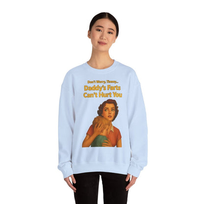 Sweatshirt – Daddy’s Farts – Satirisches Retro-Sweatshirt mit schwarzem Humor | True Insights Design mit Humor