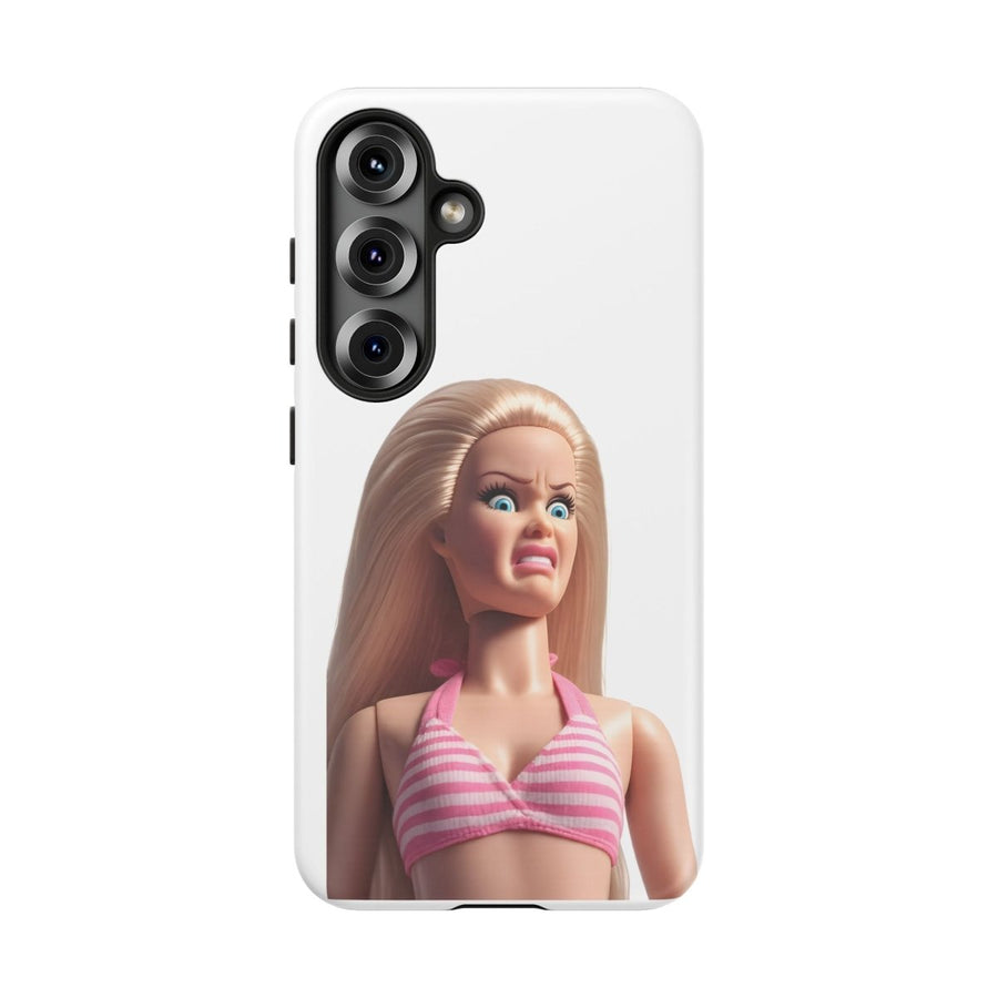 Handyhülle Lustige Pink Doll – Shocking Face Motiv für iPhone & Samsung