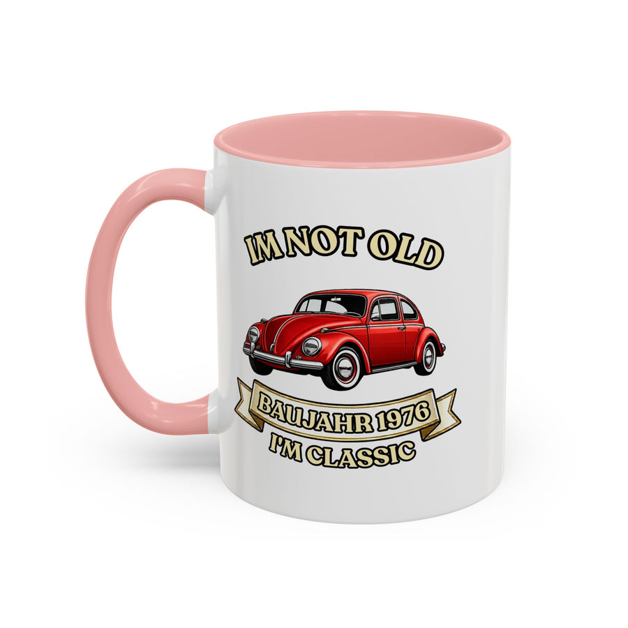 Mug Année 1976 - I'm Not Old I'm Classic - Coccinelle Rouge Vintage - Cadeau 50 ans