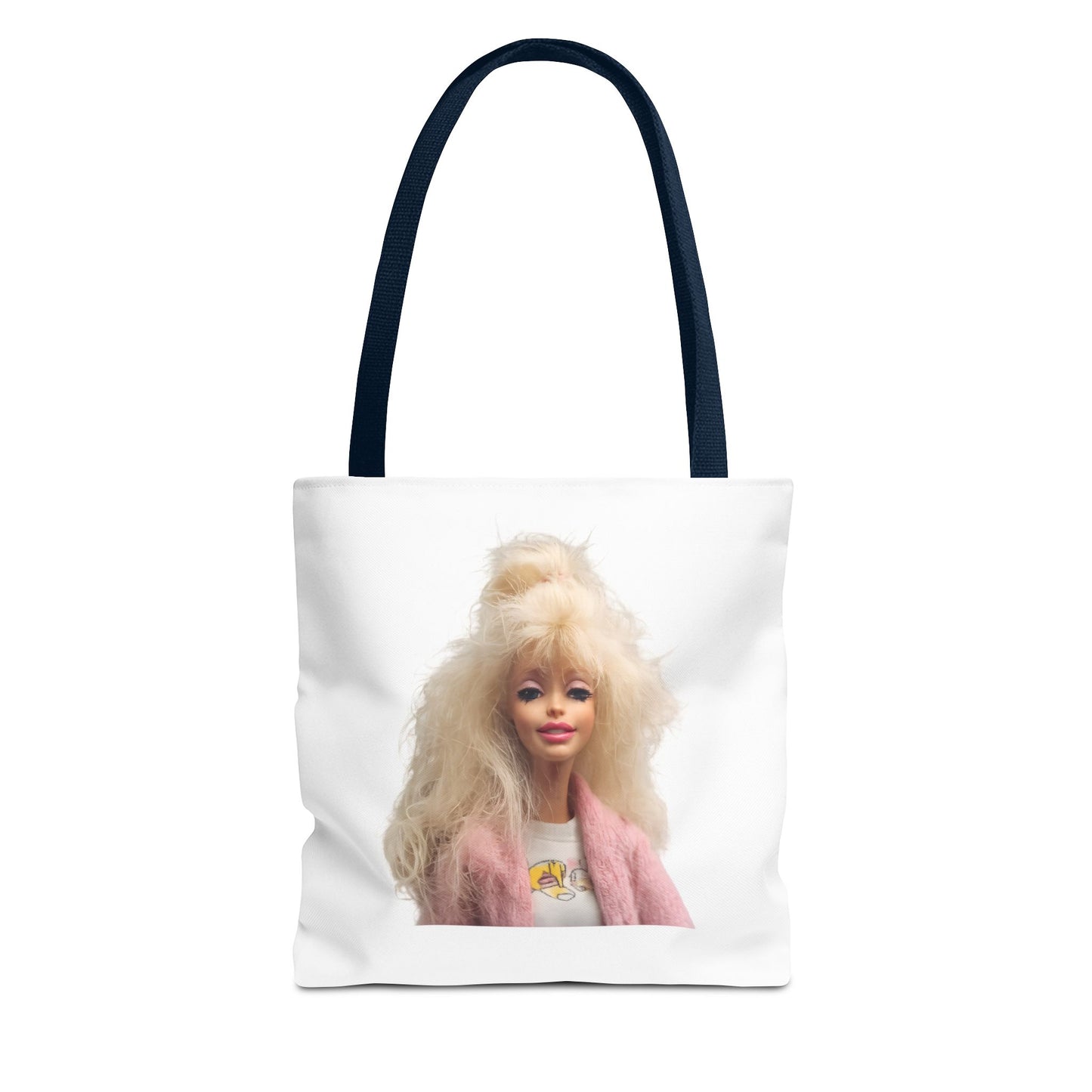 Retro Barbie Puppe Tote Bag – 80er Style Blonde Doll Print, Kult Fashion Shopper für Sammler & Nostalgie-Fans
