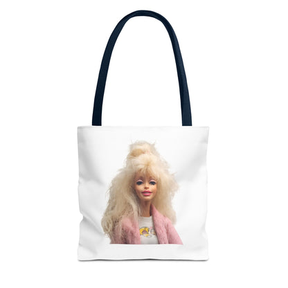 Retro Barbie Puppe Tote Bag – 80er Style Blonde Doll Print, Kult Fashion Shopper für Sammler & Nostalgie-Fans