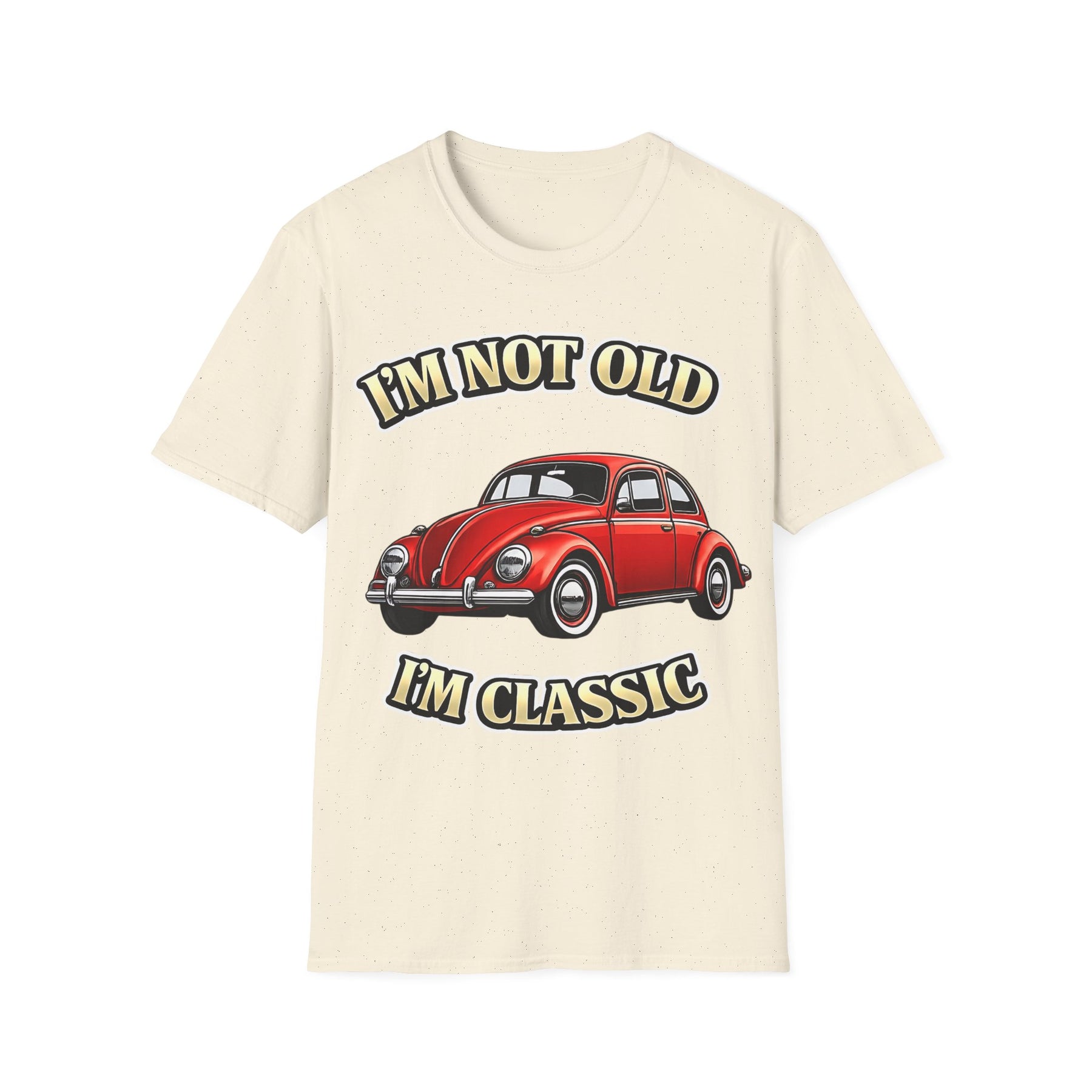 True Insights T-Shirt Vintage Käfer Oldtimer Im Not Old Im Classic in Natur mit klassischem Retro-Motiv