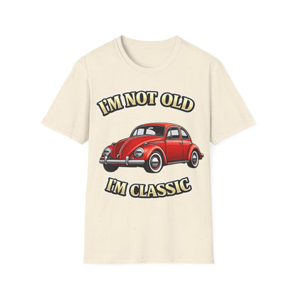 True Insights T-Shirt Vintage Käfer Oldtimer Im Not Old Im Classic in Natur mit klassischem Retro-Motiv