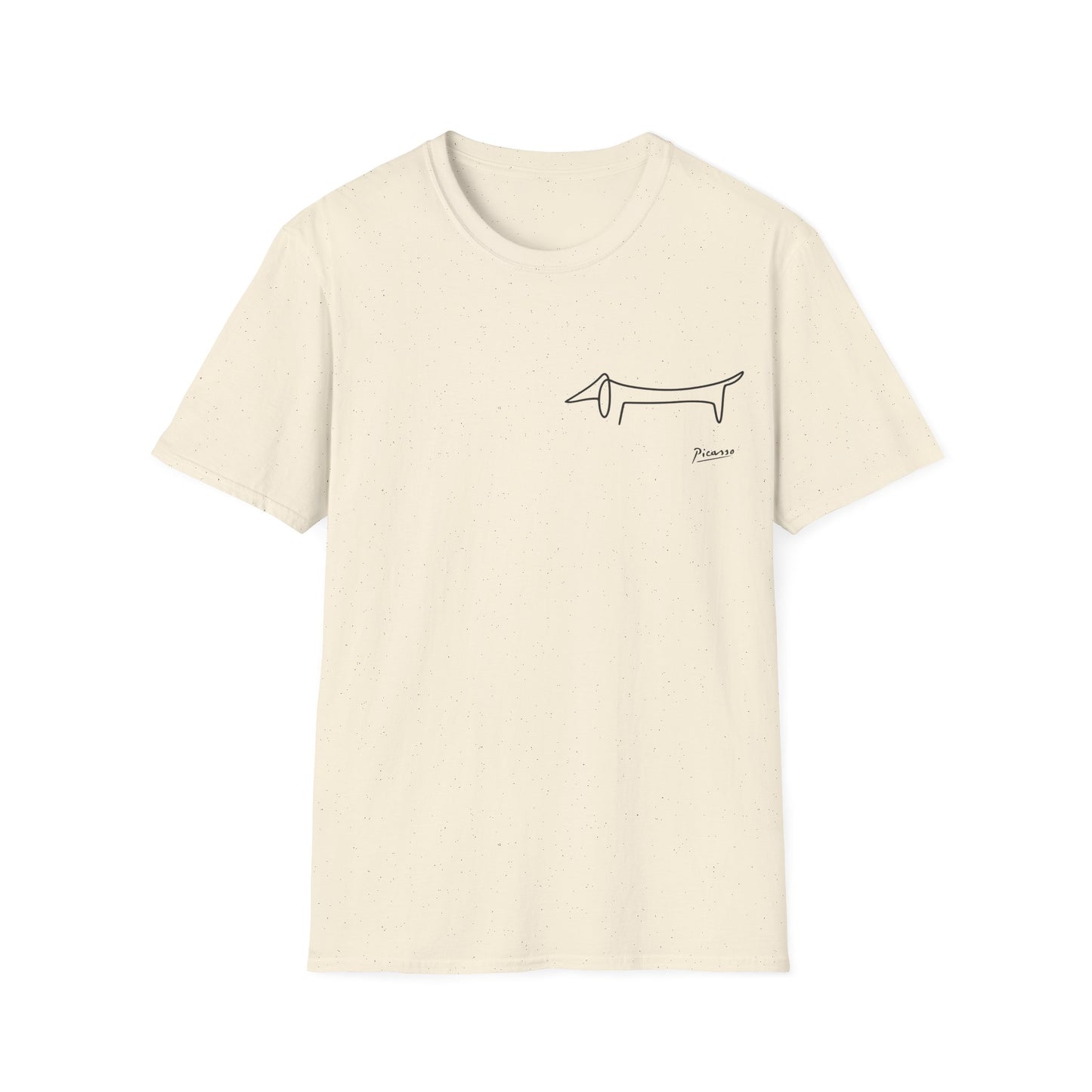 Picasso Dackel T-Shirt – Minimalistische Hundelinie mit Kultfaktor - kleines Motiv