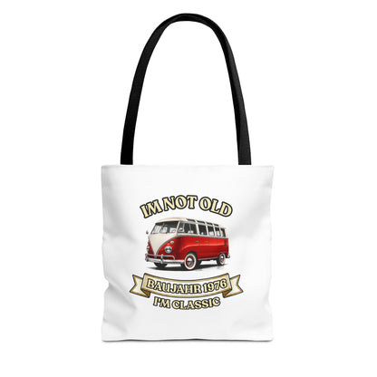 Tote Bag Baujahr 1976 - I'm Not Old I'm Classic - Retro Bus 50. Geburtstag Geschenk Vintage Stoffbeutel