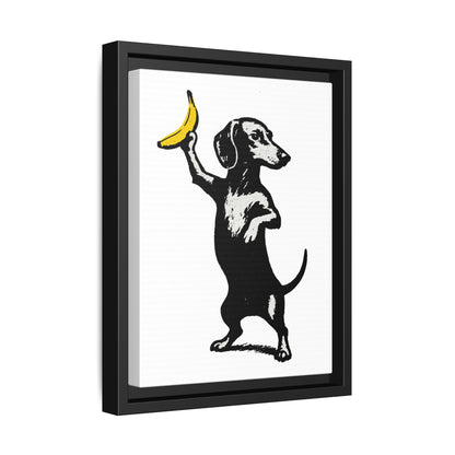 Dackel mit Banane – Banksy-inspirierter Art Print