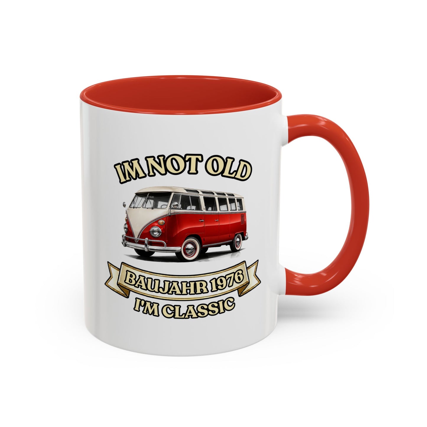Tasse Baujahr 1976 Retro Bus - I'm Not Old I'm Classic - Geschenk zum 50. Geburtstag für Oldtimer Fans