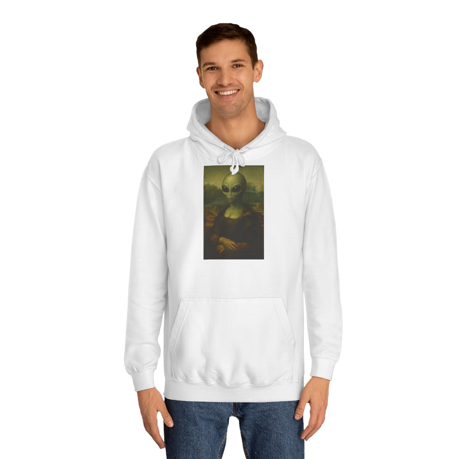 Mona Alien Hoodie – Kunstparodie mit Außerirdischer