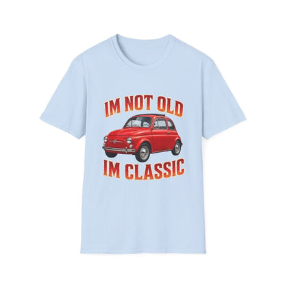 I'm Not Old I'm Classic | Fiat 500 T-Shirt Rot | Italienischer Oldtimer Retro Shirt Herren