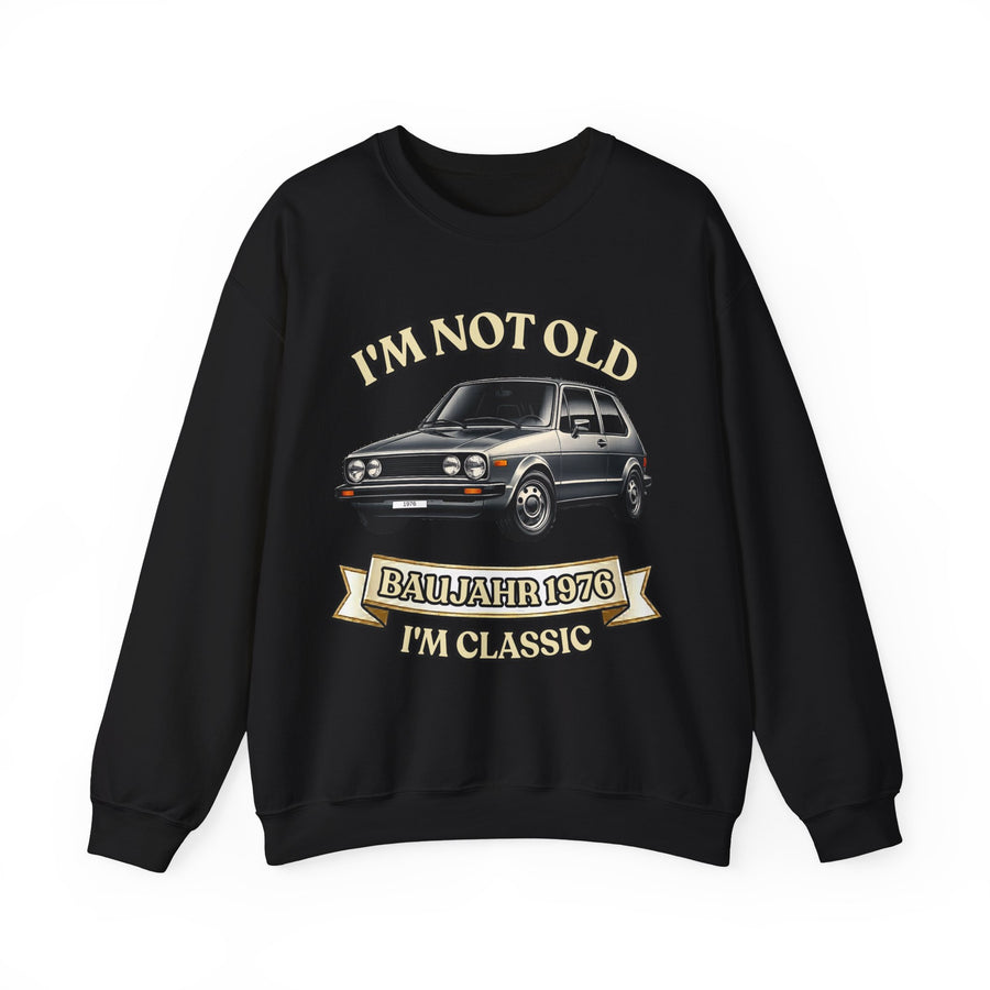 Born in 1976 Sweatshirt – 50th Birthday Gift | Classic Car