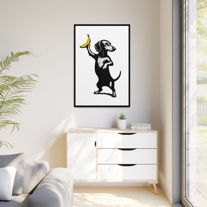 Dackel mit Banane – Banksy-inspirierter Art Print
