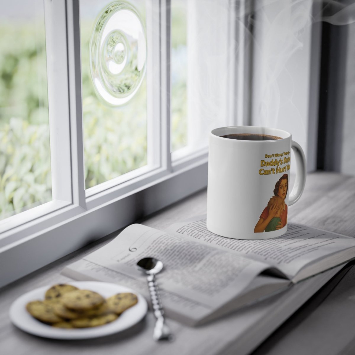 Daddy’s Farts – Satirische Retro-Tasse mit bösem Humor
