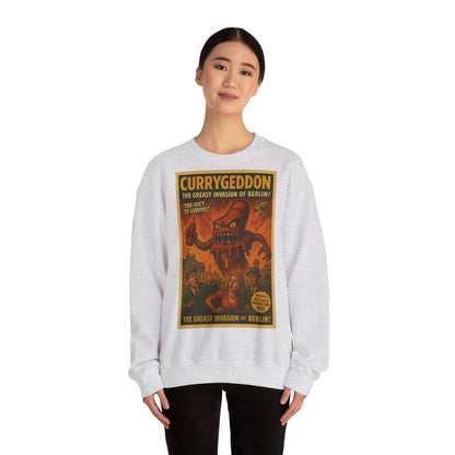 Vintage Motiv – Currygeddon Sweatshirt – Berlin-Monster im Retro-Stil | True Insights Design mit Humor