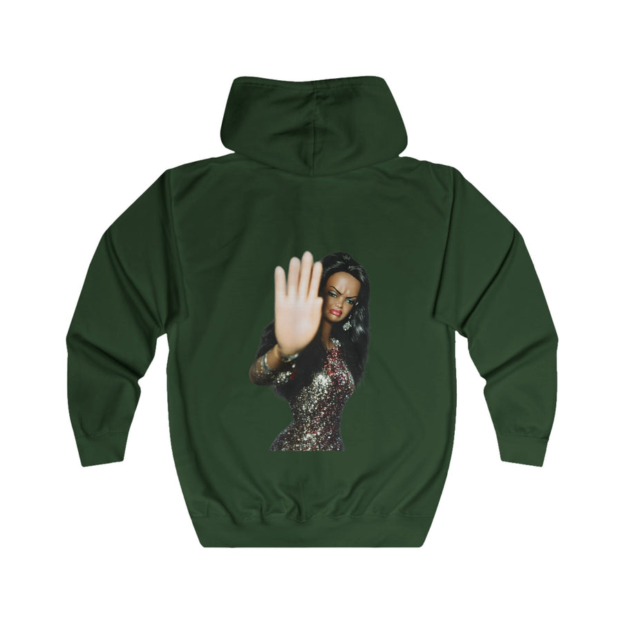 Sweat zippé Talk to the Hand – motif humoristique à message pour femme