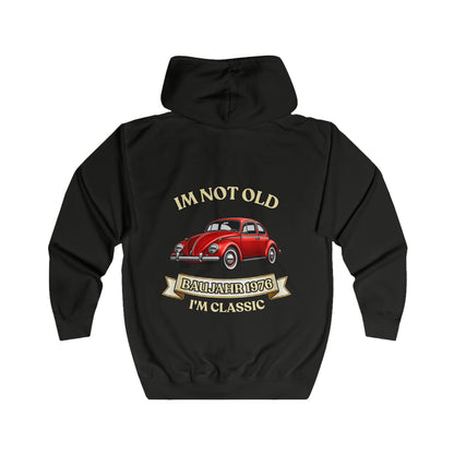 Zip Hoodie Baujahr 1976 - Im Not Old I'm Classic - Roter Käfer Oldtimer - Geschenk zum 50. Geburtstag