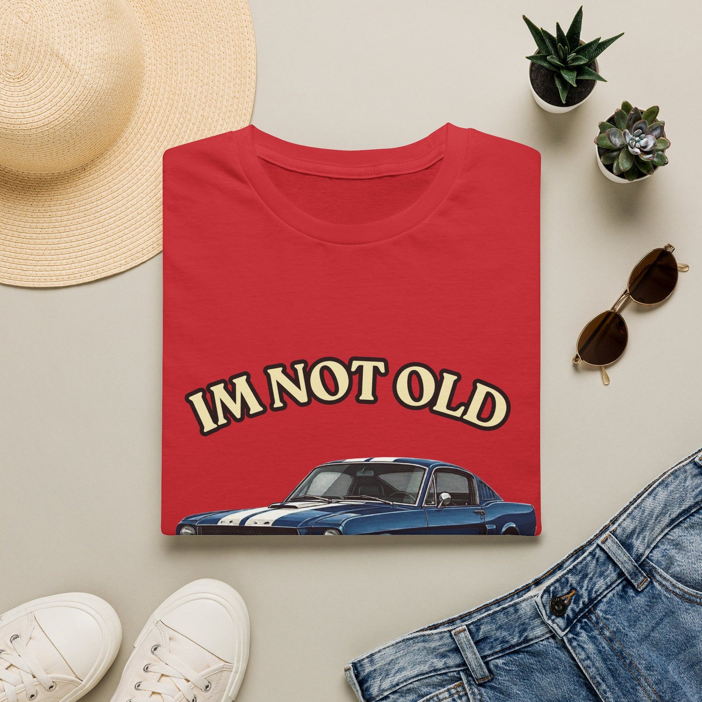 Jahrgang 1969 T-Shirt Oldtimer I'm Not Old I'm Classic  Geschenk zum 57. Geburtstag Mann Retro Kultauto Klassiker Vintage Auto True Insights