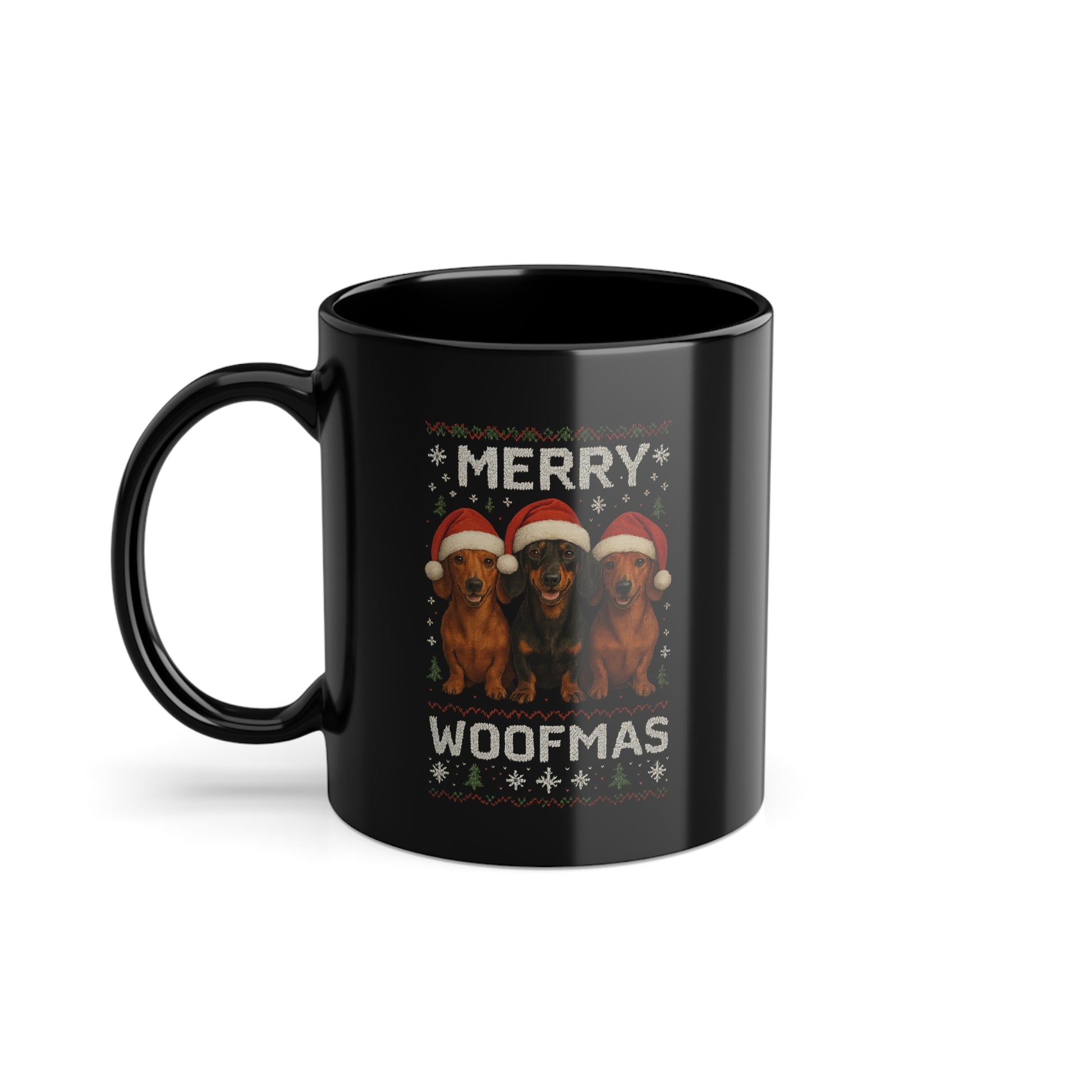 Merry Woofmas Tasse – Lustige Dackel Weihnachts-Tasse-Mug-True Insights