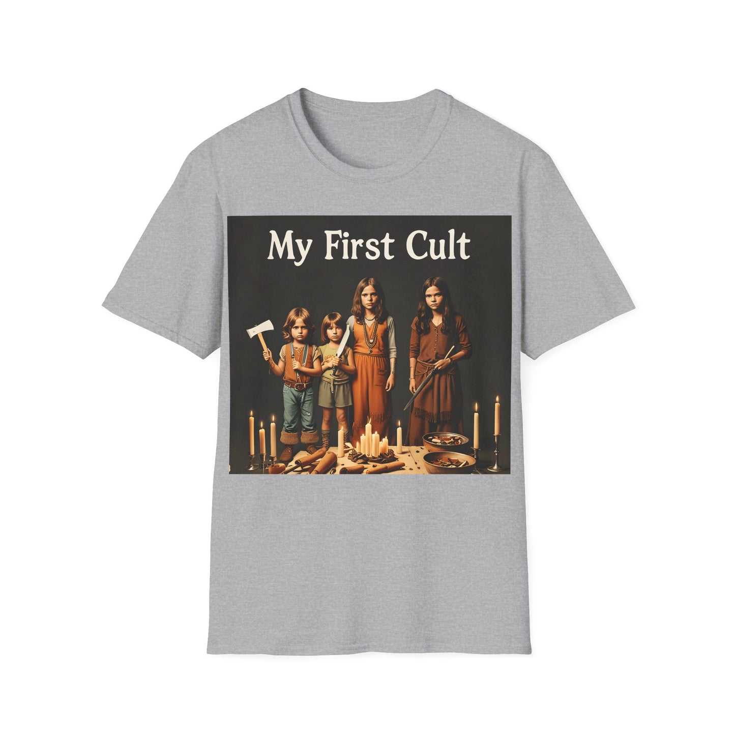 Cult Statement Tee - My First Cult T-Shirt – Freches Satire-Design für mutige Statements | True Insights