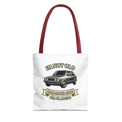 Tote Bag Baujahr 1976 - I'm Not Old I'm Classic - Oldtimer Stoffbeutel zum 50. Geburtstag, Geschenk für Autofans