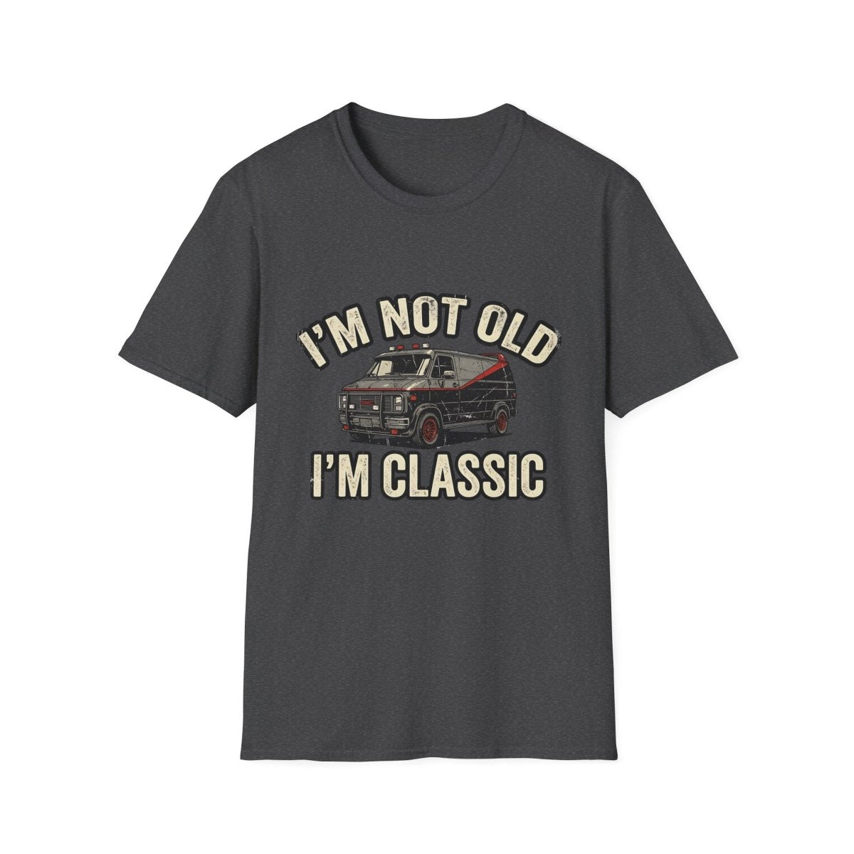True Insights T-Shirt I'm Not Old I'm Classic Retro Van Motiv in Dark Heather