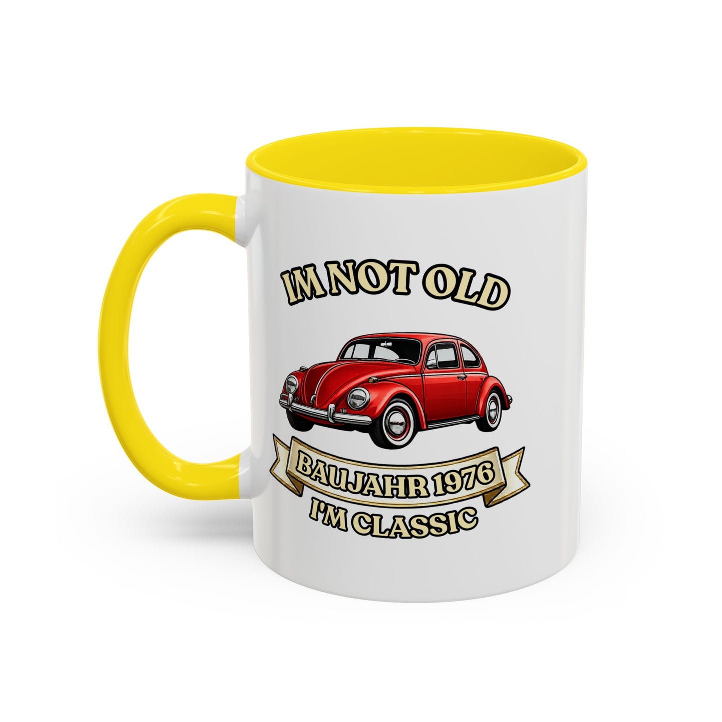Tasse Baujahr 1976 - I'm Not Old I'm Classic - Roter Käfer Oldtimer - Geschenk zum 50. Geburtstag