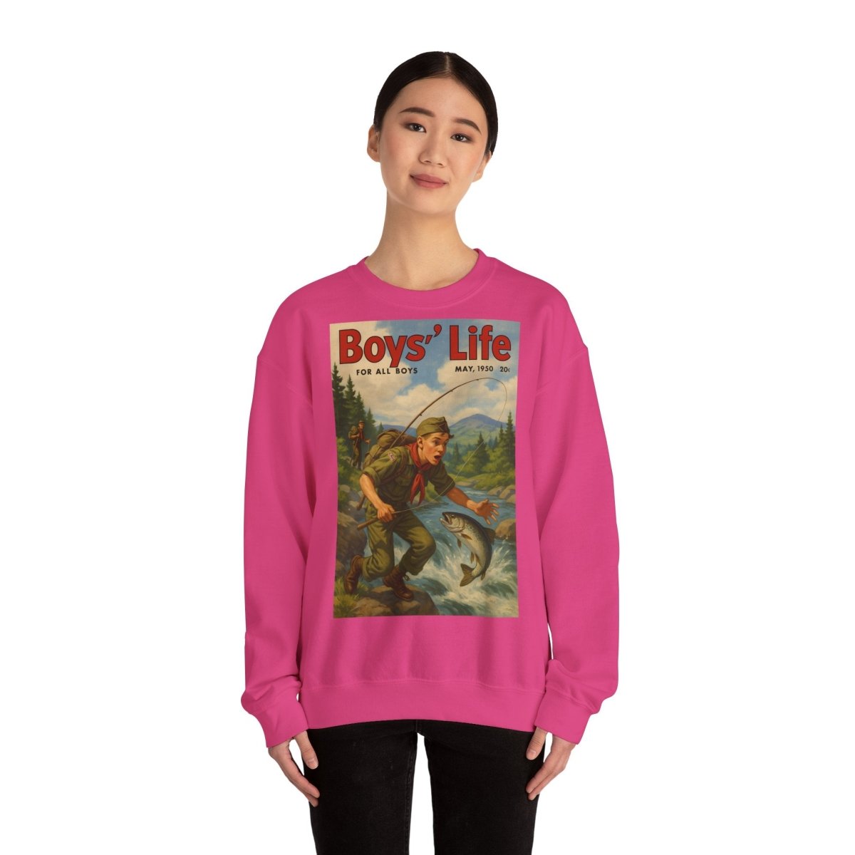 Vintage Motiv – Vintage „Boys’ Life“ Sweatshirt – Retro Pfadfinder-Motiv von 1950 | True Insights Design mit Humor