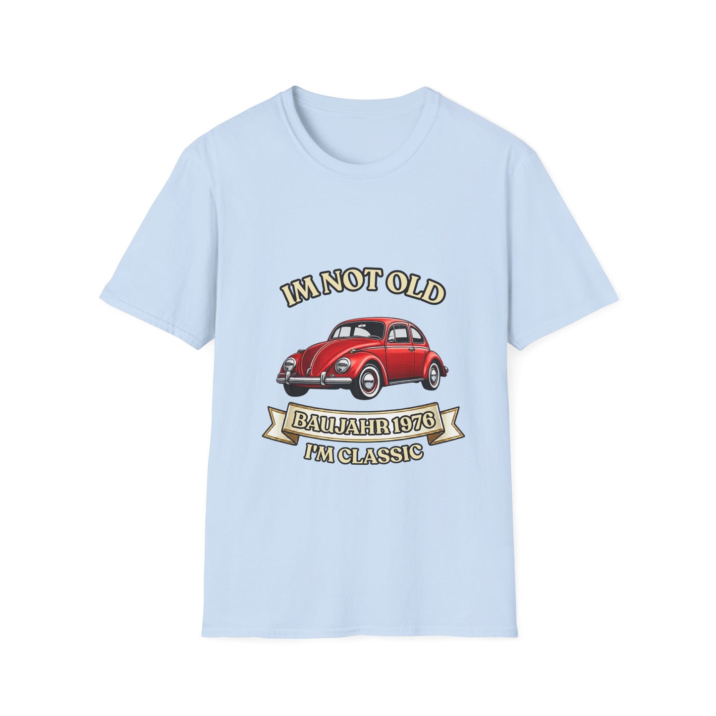 Baujahr 1976 - I'm Not Old I'm Classic T-Shirt zum 50. Geburtstag, roter Oldtimer Käfer Geschenk für Männer & Frauen