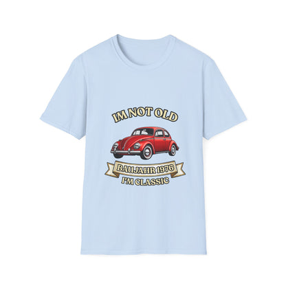 Baujahr 1976 - I'm Not Old I'm Classic T-Shirt zum 50. Geburtstag, roter Oldtimer Käfer Geschenk für Männer & Frauen