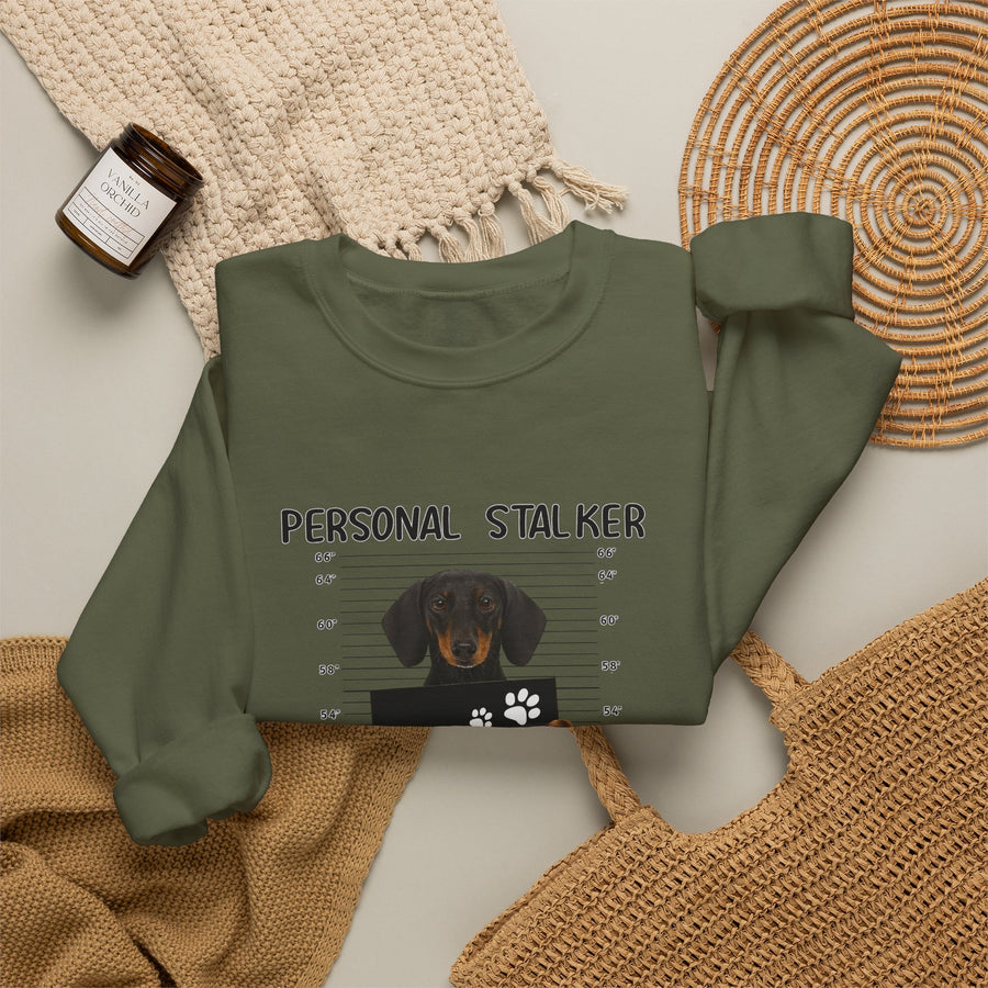True Insights Dackel Personal Stalker Sweatshirt – Lustiges Dackel-Motiv – I Will Follow You