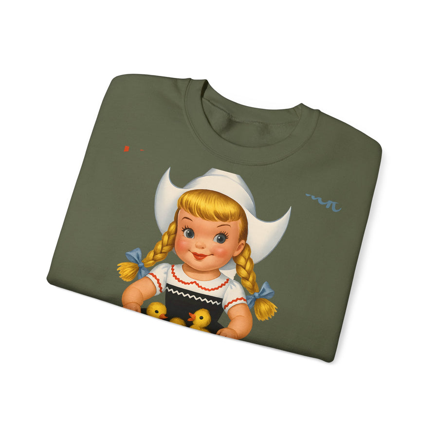 Sweatshirt I Don't Give A Duck - Fille hollandaise rétro humoristique, cadeau vintage drôle