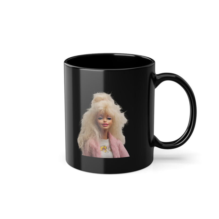 Mug Rétro Poupée Barbie Noir – Blonde Culte 80s, Cadeau Collectionneurs & Nostalgiques