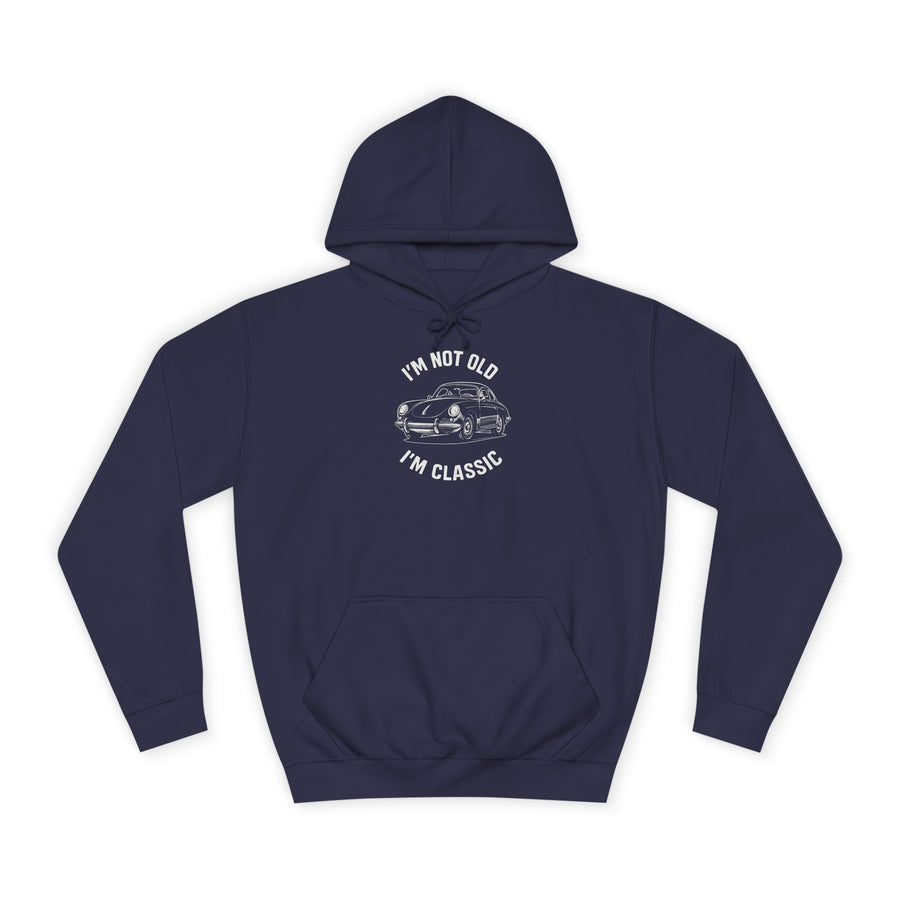I'm Not Old I'm Classic Sportwagen Hoodie – Oldtimer-Linienzeichnung – Geschenk für Autofans
